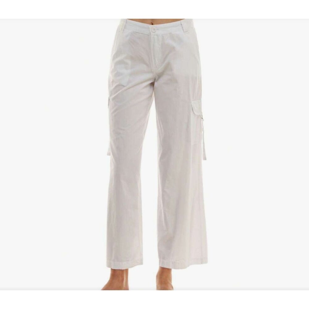 Y2K 2000s Clean Girl Quiet Luxury Coastal Beachy Wide Leg Cargo Pants